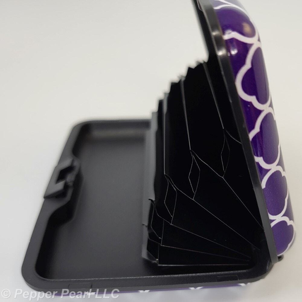 Aluminum Card Case Credit Card ID RFID card holder Travel Gift Gallery Purple